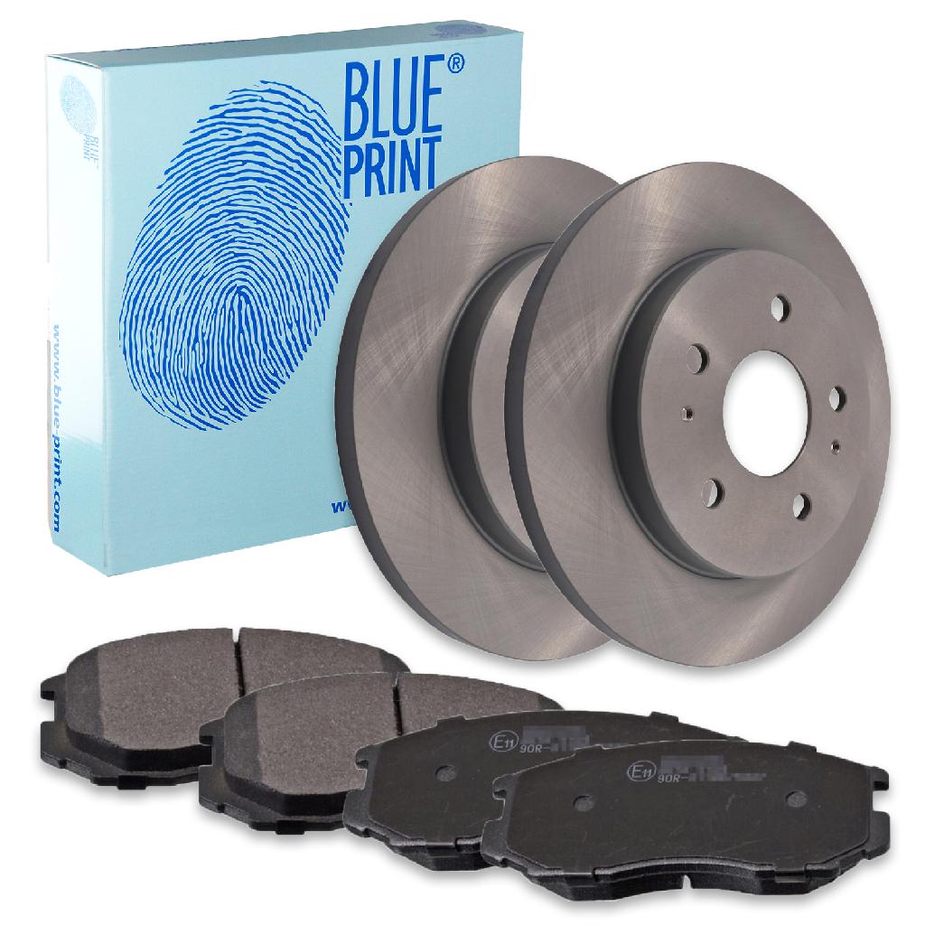 BLUE PRINT Bremsbelagsatz, Scheibenbremse ADG04295 + Bremsscheibe ADD64321