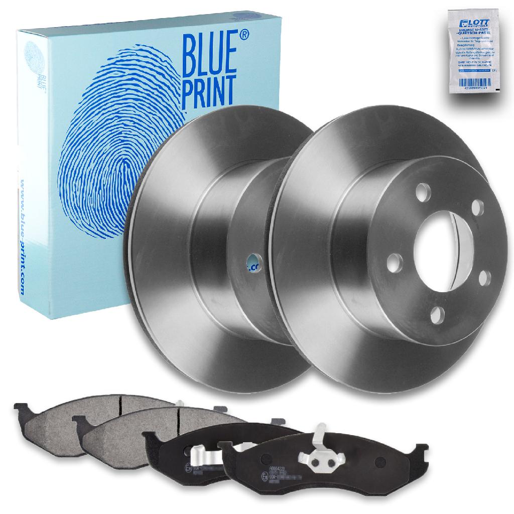 BLUE PRINT Bremsscheibe ADA104331 + Bremsbelagsatz, Scheibenbremse ADG04229