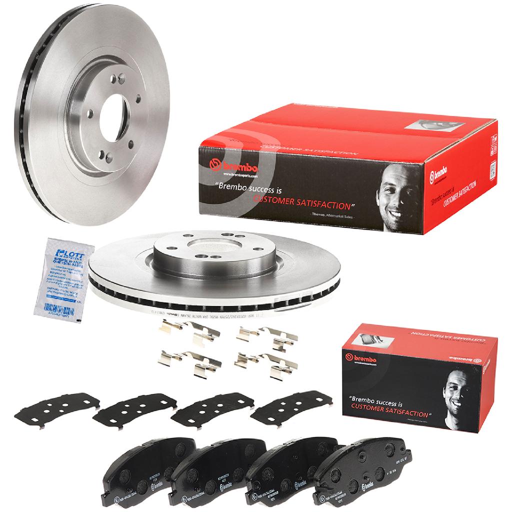 BREMBO Bremsscheibe 09.B614.10 + Bremsbelagsatz, Scheibenbremse P 30 036