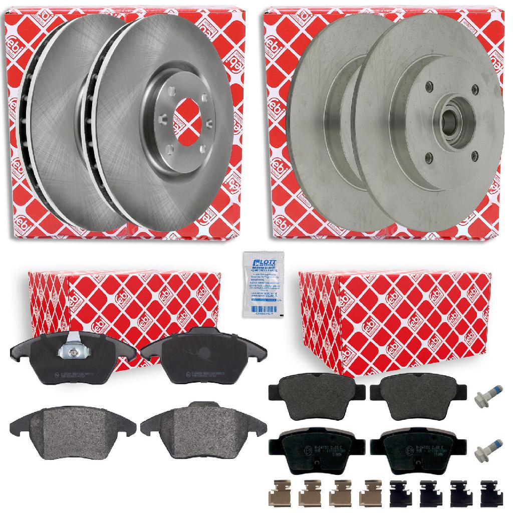 FEBI BILSTEIN Bremsscheibe 27201 + Bremsbelagsatz, Scheibenbremse 16813 + Bremsbelagsatz, Scheibenbremse 16850 + Bremsscheibe 108680
