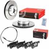 BREMBO Bremsbelagsatz, Scheibenbremse P 06 070 + Bremsscheibe 09.C398.13 + Warnkontakt, Bremsbelagverschleiß A 00 473