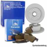 ATE Bremsbelagsatz, Scheibenbremse 13.0470-2845.2 + Bremsscheibe 24.0108-0114.2