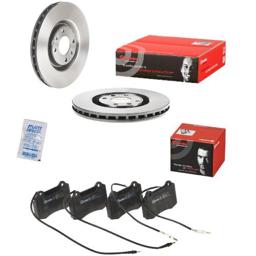 BREMBO Bremsscheibe 09.7398.11 + Bremsbelagsatz, Scheibenbremse P 61 064 Bild BREMBO Bremsscheibe 09.7398.11 + Bremsbelagsatz, Scheibenbremse P 61 064