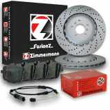 ATE Warnkontakt, Bremsbelagverschleiß 24.8190-0008.2 ZIMMERMANN Bremsbelagsatz, Scheibenbremse 24703.167.1 + Bremsscheibe 150.2909.70 + Bremsscheibe 150.2910.70