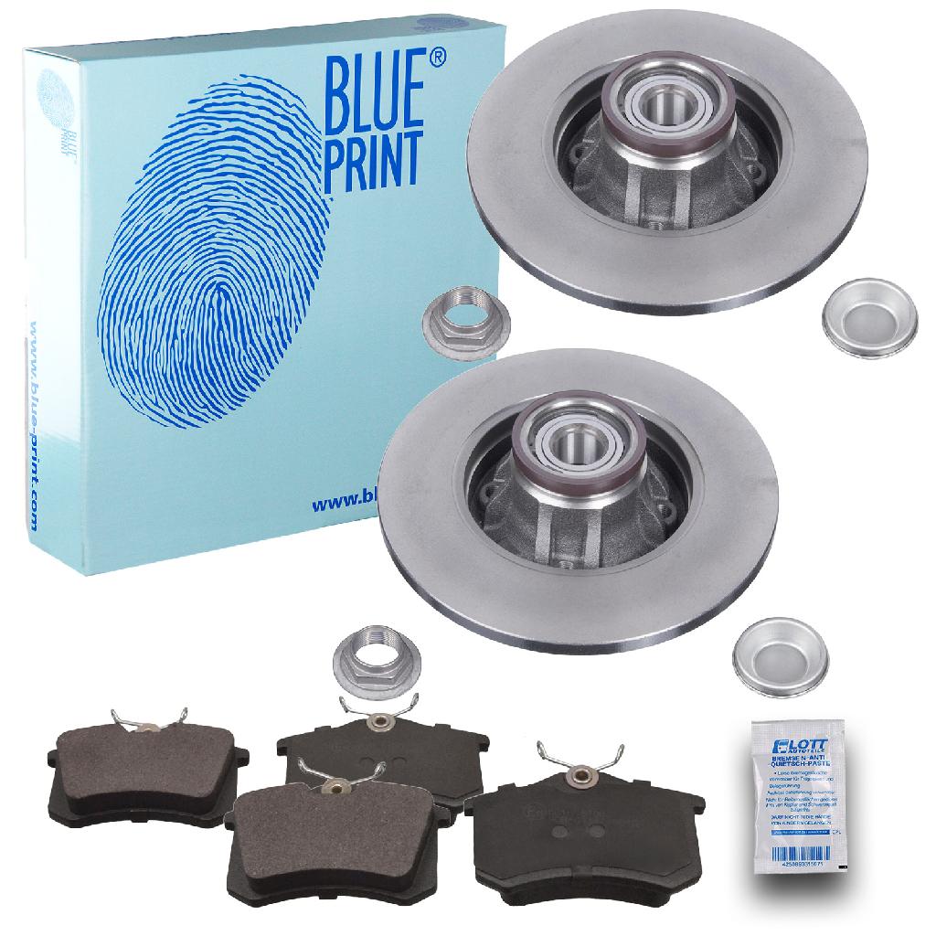 BLUE PRINT Bremsbelagsatz, Scheibenbremse ADV184206 + Bremsscheibe ADP154351
