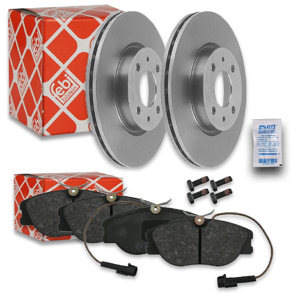 FEBI BILSTEIN Bremsbelagsatz, Scheibenbremse 16239 + Bremsscheibe 12133
