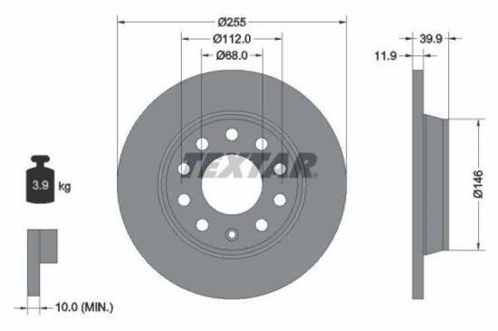 TEXTAR Bremsscheibe 92057605 + Bremsscheibe 92106300 + Bremsbelagsatz, Scheibenbremse 2193801 + Bremsbelagsatz, Scheibenbremse 2355402 Bild TEXTAR Bremsscheibe 92057605 + Bremsscheibe 92106300 + Bremsbelagsatz, Scheibenbremse 2193801 + Bremsbelagsatz, Scheibenbremse 2355402