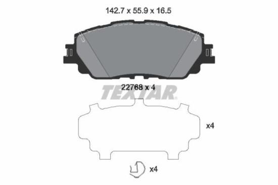 TEXTAR Bremsscheibe 92304305 + Bremsbelagsatz, Scheibenbremse 2276801 Bild TEXTAR Bremsscheibe 92304305 + Bremsbelagsatz, Scheibenbremse 2276801
