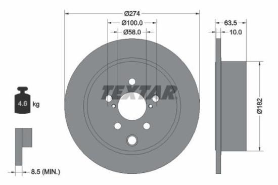 TEXTAR Bremsscheibe 92262003 + Bremsbelagsatz, Scheibenbremse 2427101 + Bremsbelagsatz, Scheibenbremse 2386501 + Bremsscheibe 92094603 Bild TEXTAR Bremsscheibe 92262003 + Bremsbelagsatz, Scheibenbremse 2427101 + Bremsbelagsatz, Scheibenbremse 2386501 + Bremsscheibe 92094603