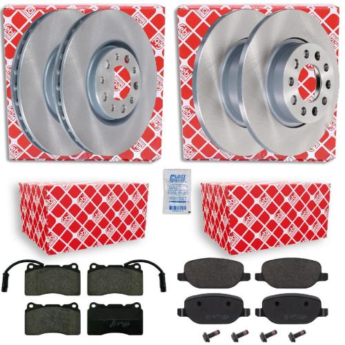 FEBI BILSTEIN Bremsbelagsatz, Scheibenbremse 16295 + Bremsscheibe 43880 + Bremsscheibe 44036 + Bremsbelagsatz, Scheibenbremse 16851 Bild FEBI BILSTEIN Bremsbelagsatz, Scheibenbremse 16295 + Bremsscheibe 43880 + Bremsscheibe 44036 + Bremsbelagsatz, Scheibenbremse 16851