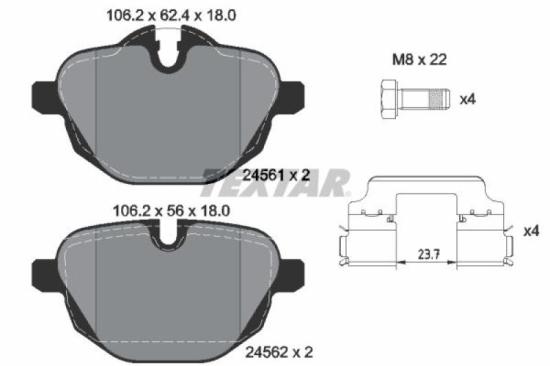 TEXTAR Bremsscheibe 92265925 + Bremsbelagsatz, Scheibenbremse 2456101 + Bremsscheibe 92265725 + Bremsbelagsatz, Scheibenbremse 2468801 + Warnkontakt, Bremsbelagverschleiß 98047300 + Warnkontakt, Bremsbelagverschleiß 98042400 Bild TEXTAR Bremsscheibe 92265925 + Bremsbelagsatz, Scheibenbremse 2456101 + Bremsscheibe 92265725 + Bremsbelagsatz, Scheibenbremse 2468801 + Warnkontakt, Bremsbelagverschleiß 98047300 + Warnkontakt, Bremsbelagverschleiß 98042400