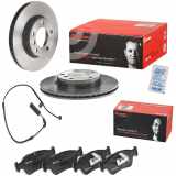 BREMBO Bremsscheibe 09.5390.31 + Bremsbelagsatz, Scheibenbremse P 06 024 + Warnkontakt, Bremsbelagverschleiß A 00 220