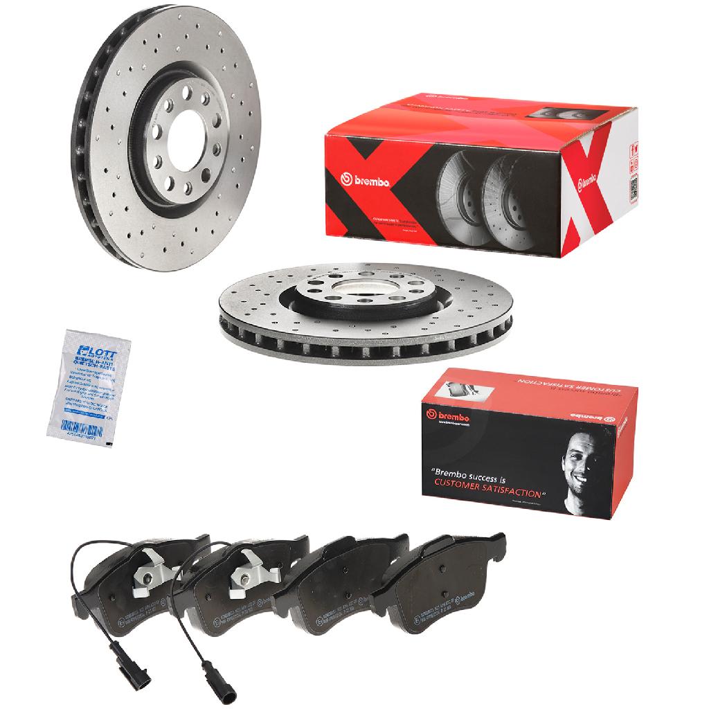 BREMBO Bremsscheibe 09.9363.2X + Bremsbelagsatz, Scheibenbremse P 23 103