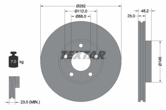 TEXTAR Bremsscheibe 92057503 + Bremsbelagsatz, Scheibenbremse 2355402 + Bremsscheibe 92083603 + Bremsbelagsatz, Scheibenbremse 2162402 Bild TEXTAR Bremsscheibe 92057503 + Bremsbelagsatz, Scheibenbremse 2355402 + Bremsscheibe 92083603 + Bremsbelagsatz, Scheibenbremse 2162402
