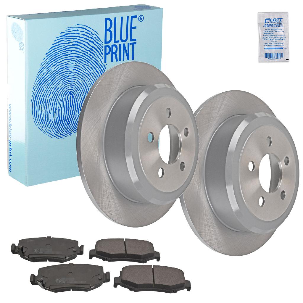 BLUE PRINT Bremsbelagsatz, Scheibenbremse ADA104214 + Bremsscheibe ADA104319