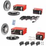BREMBO Bremsscheibe 09.9145.11 + Bremsbelagsatz, Scheibenbremse P 85 075 + Bremsscheibe 08.A202.11 + Bremsbelagsatz, Scheibenbremse P 85 020