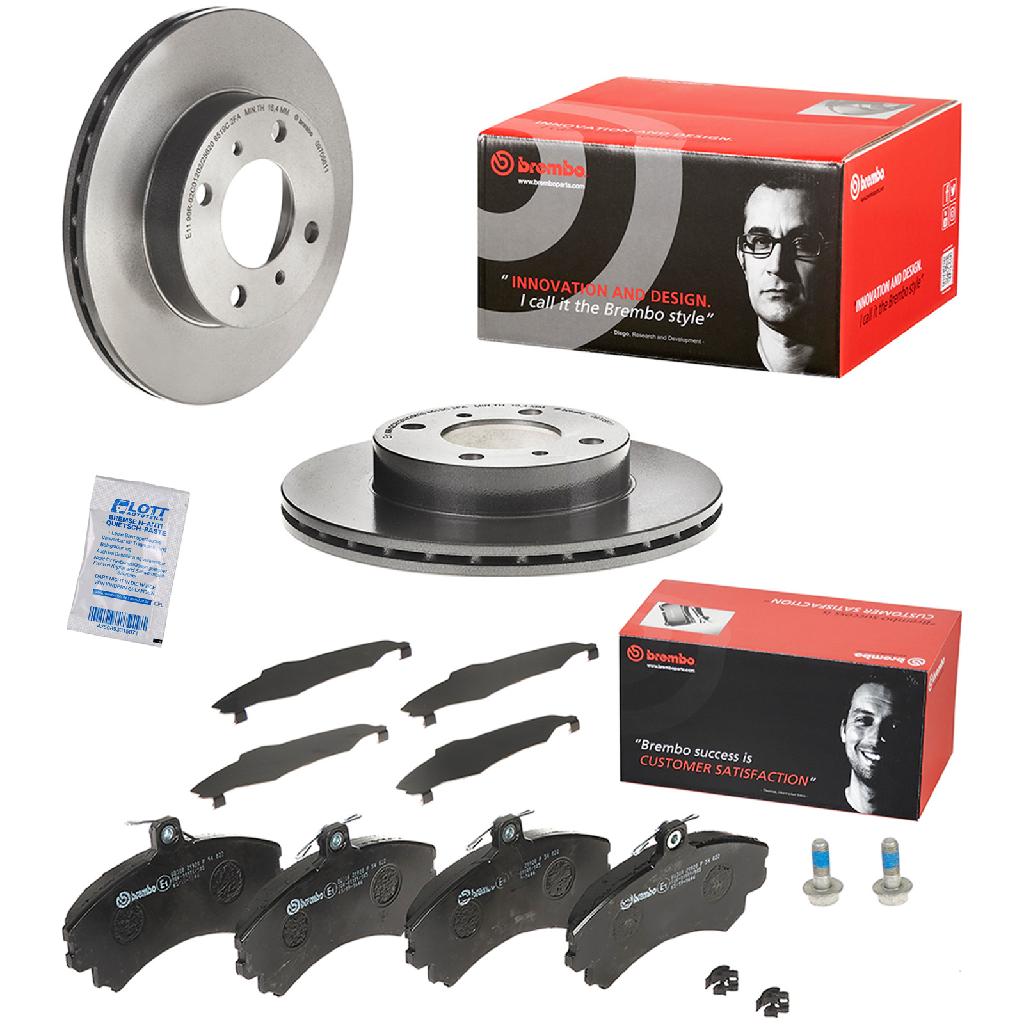 BREMBO Bremsbelagsatz, Scheibenbremse P 54 022 + Bremsscheibe 09.7056.11