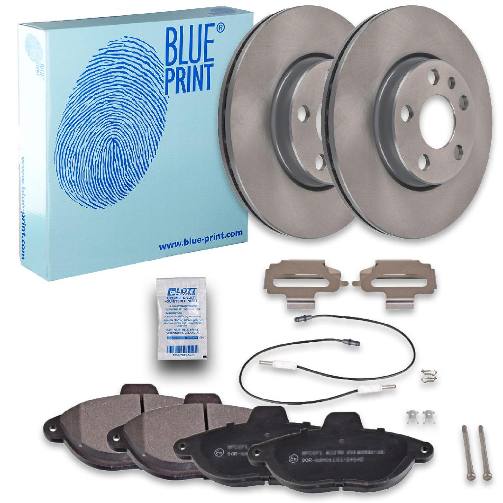 BLUE PRINT Bremsscheibe ADP154343 + Bremsbelagsatz, Scheibenbremse ADP154239