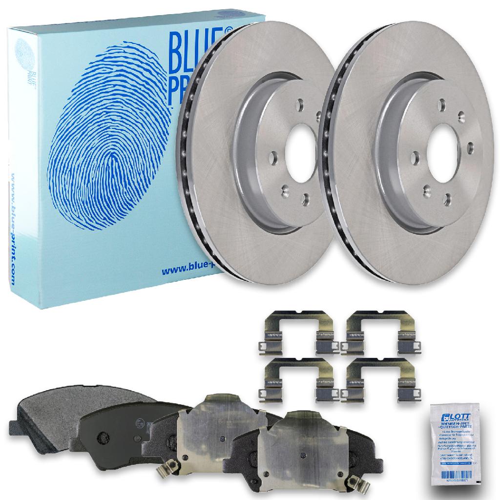 BLUE PRINT Bremsscheibe ADG043201 + Bremsbelagsatz, Scheibenbremse ADG042175