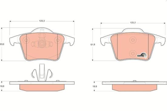 TRW Bremsbelagsatz, Scheibenbremse GDB1566 + Bremsscheibe DF4338 Bild TRW Bremsbelagsatz, Scheibenbremse GDB1566 + Bremsscheibe DF4338