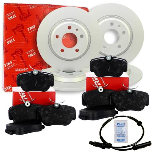 TRW Bremsbelagsatz, Scheibenbremse GDB916 + Bremsscheibe DF2555 + Bremsbelagsatz, Scheibenbremse GDB917 + Bremsscheibe DF2557 + Warnkontakt, Bremsbelagverschleiß GIC110 Bild TRW Bremsbelagsatz, Scheibenbremse GDB916 + Bremsscheibe DF2555 + Bremsbelagsatz, Scheibenbremse GDB917 + Bremsscheibe DF2557 + Warnkontakt, Bremsbelagverschleiß GIC110