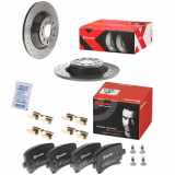 BREMBO Bremsscheibe 08.8843.2X + Bremsbelagsatz, Scheibenbremse P 85 073