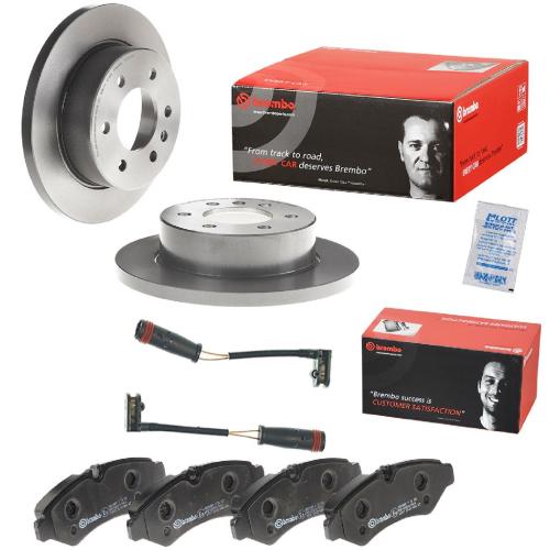 BREMBO Bremsbelagsatz, Scheibenbremse P 50 155 + Warnkontakt, Bremsbelagverschleiß A 00 291 + Bremsscheibe 08.D045.11 Bild BREMBO Bremsbelagsatz, Scheibenbremse P 50 155 + Warnkontakt, Bremsbelagverschleiß A 00 291 + Bremsscheibe 08.D045.11