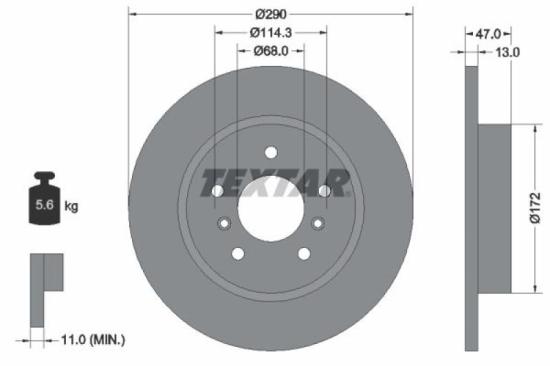 TEXTAR Bremsscheibe 92274003 + Bremsbelagsatz, Scheibenbremse 2646801 Bild TEXTAR Bremsscheibe 92274003 + Bremsbelagsatz, Scheibenbremse 2646801