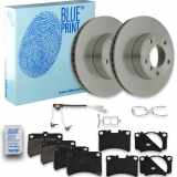 FEBI BILSTEIN Warnkontakt, Bremsbelagverschleiß 26073 BLUE PRINT Bremsbelagsatz, Scheibenbremse ADU174265 + Bremsscheibe ADU174396