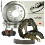 NK Radbremszylinder 804736 + Bremsbackensatz 2747530 + Zubehörsatz, Bremsbacken 7947681