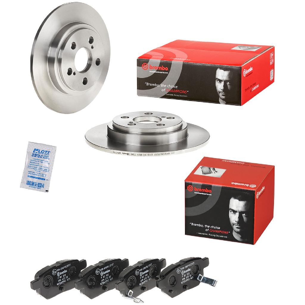 BREMBO Bremsbelagsatz, Scheibenbremse P 83 133 + Bremsscheibe 08.B493.10