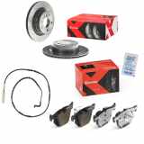 BREMBO Warnkontakt, Bremsbelagverschleiß A 00 212 + Bremsbelagsatz, Scheibenbremse P 06 039X + Bremsscheibe 09.9793.1X