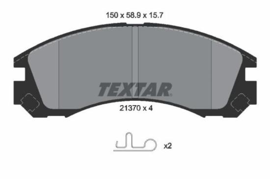 TEXTAR Bremsbelagsatz, Scheibenbremse 2137001 + Bremsscheibe 92135203 Bild TEXTAR Bremsbelagsatz, Scheibenbremse 2137001 + Bremsscheibe 92135203