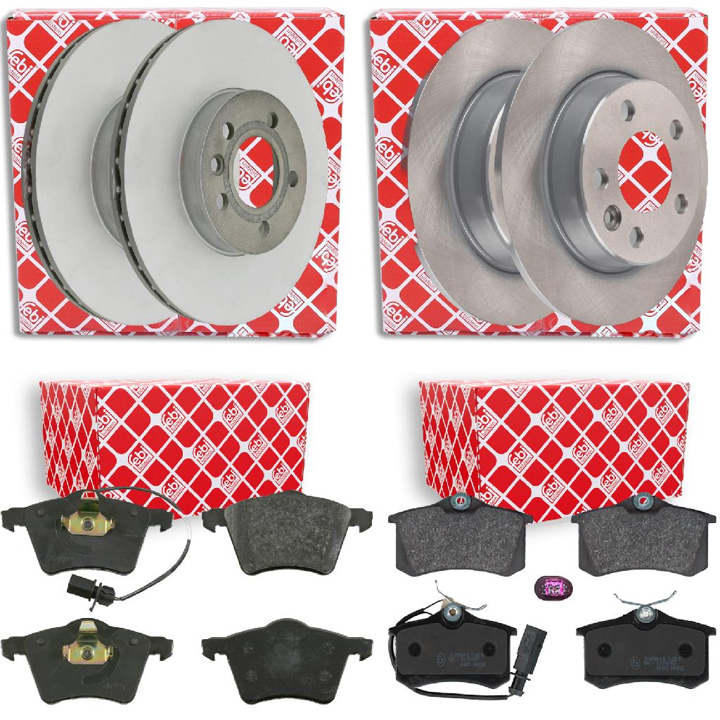 FEBI BILSTEIN Bremsbelagsatz, Scheibenbremse 16394 + Bremsscheibe 26118 + Bremsscheibe 14162 + Bremsbelagsatz, Scheibenbremse 16458
