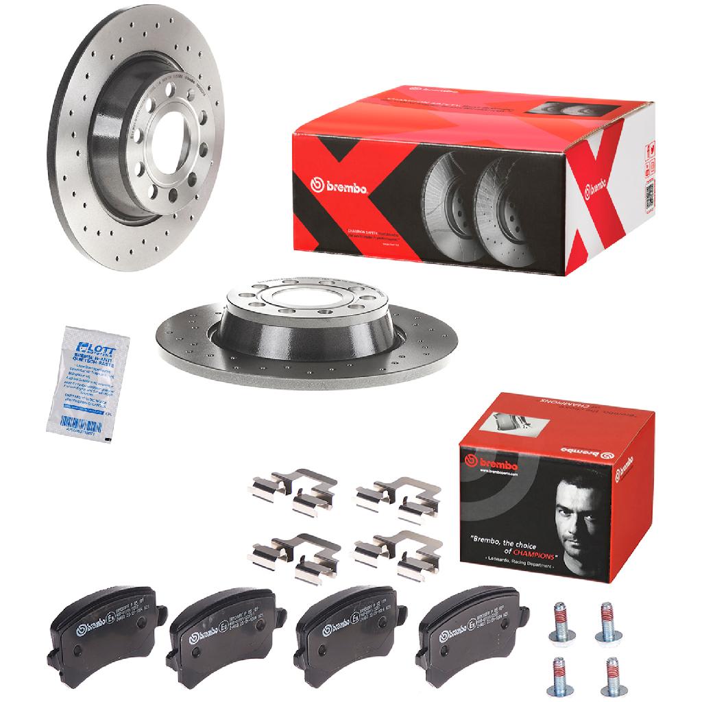 BREMBO Bremsscheibe 08.A202.1X + Bremsbelagsatz, Scheibenbremse P 85 109
