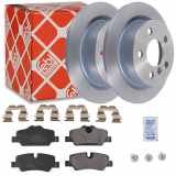 FEBI BILSTEIN Bremsbelagsatz, Scheibenbremse 116290 + Bremsscheibe 104103 + Warnkontakt, Bremsbelagverschleiß 102262