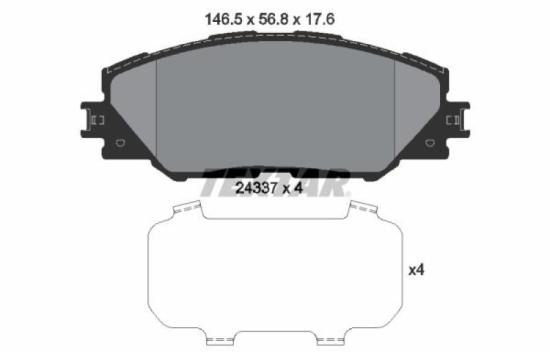 TEXTAR Bremsbelagsatz, Scheibenbremse 2433701 + Bremsscheibe 92259403 + Bremsbelagsatz, Scheibenbremse 2433801 + Bremsscheibe 92162103 Bild TEXTAR Bremsbelagsatz, Scheibenbremse 2433701 + Bremsscheibe 92259403 + Bremsbelagsatz, Scheibenbremse 2433801 + Bremsscheibe 92162103