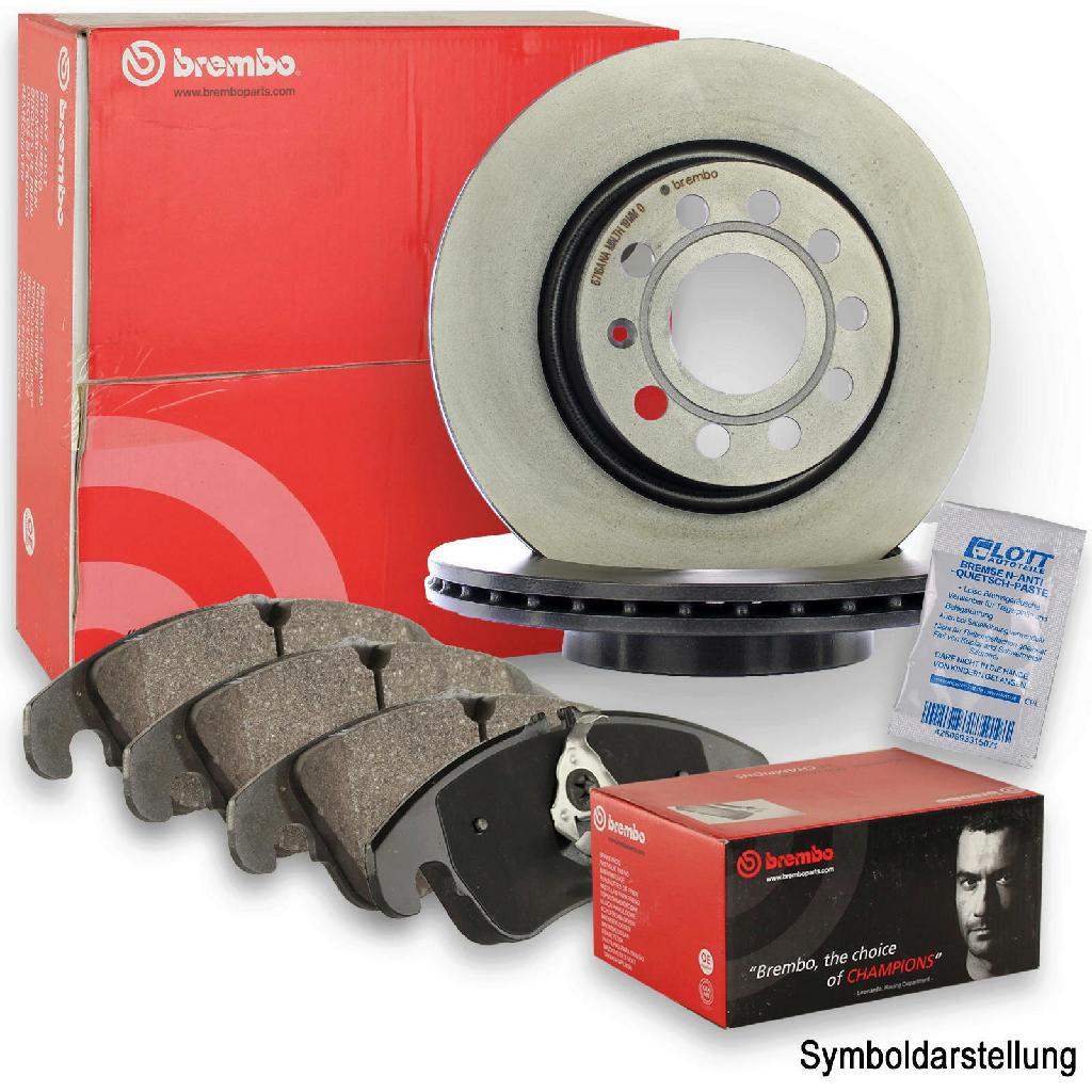 ATE Warnkontakt, Bremsbelagverschleiß 24.8190-0975.2 BREMBO Bremsscheibe 09.D058.11 + Bremsbelagsatz, Scheibenbremse P 85 164