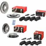 BREMBO Bremsbelagsatz, Scheibenbremse P 77 001 + Bremsscheibe 08.D415.11 + Bremsscheibe 09.D414.11 + Bremsbelagsatz, Scheibenbremse P 30 054