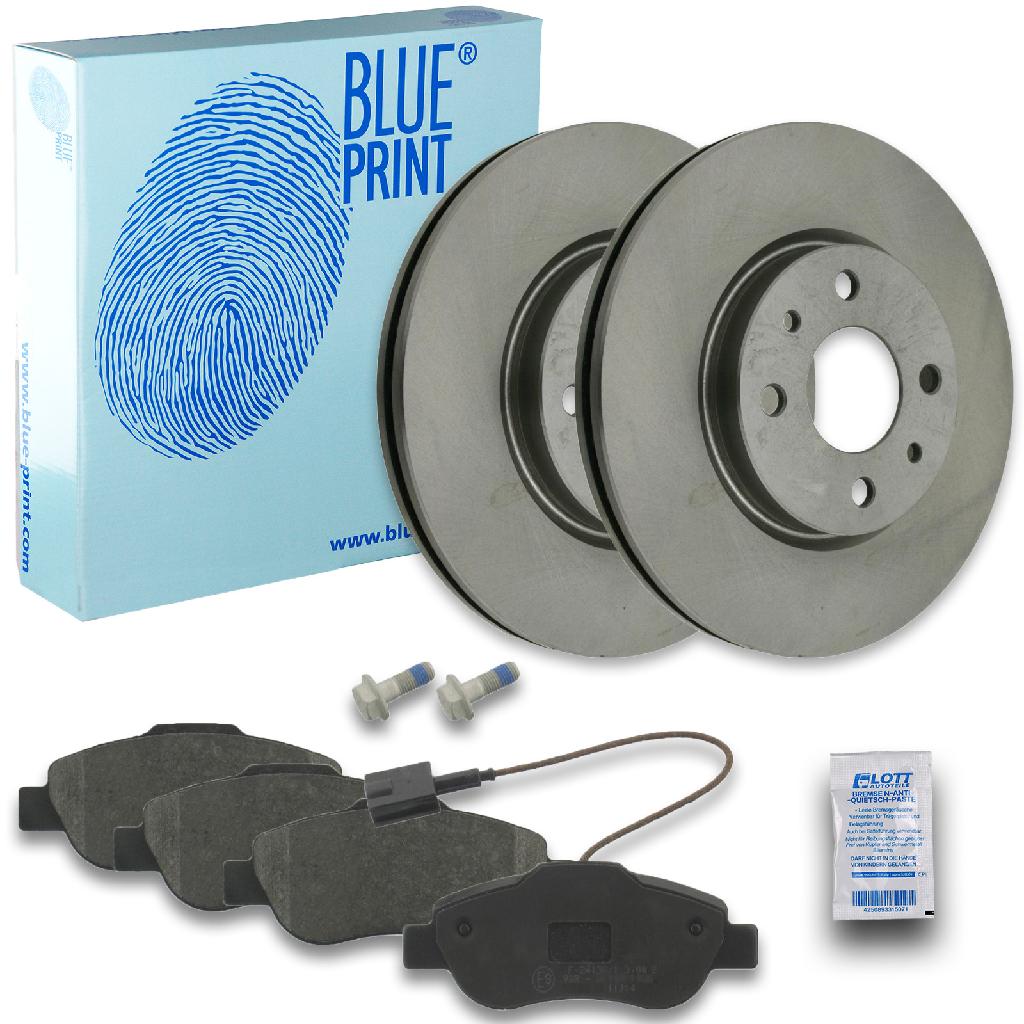 BLUE PRINT Bremsscheibe ADL144306 + Bremsbelagsatz, Scheibenbremse ADL144207