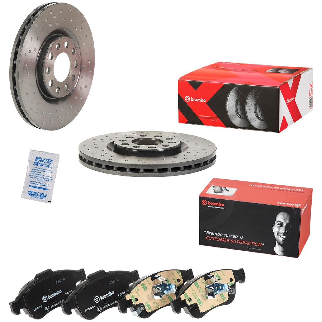 BREMBO Bremsbelagsatz, Scheibenbremse P 23 165 + Bremsscheibe 09.D209.1X