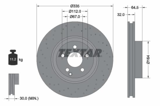 TEXTAR Warnkontakt, Bremsbelagverschleiß 98036400 + Bremsbelagsatz, Scheibenbremse 2396001 + Bremsscheibe 92171905 Bild TEXTAR Warnkontakt, Bremsbelagverschleiß 98036400 + Bremsbelagsatz, Scheibenbremse 2396001 + Bremsscheibe 92171905