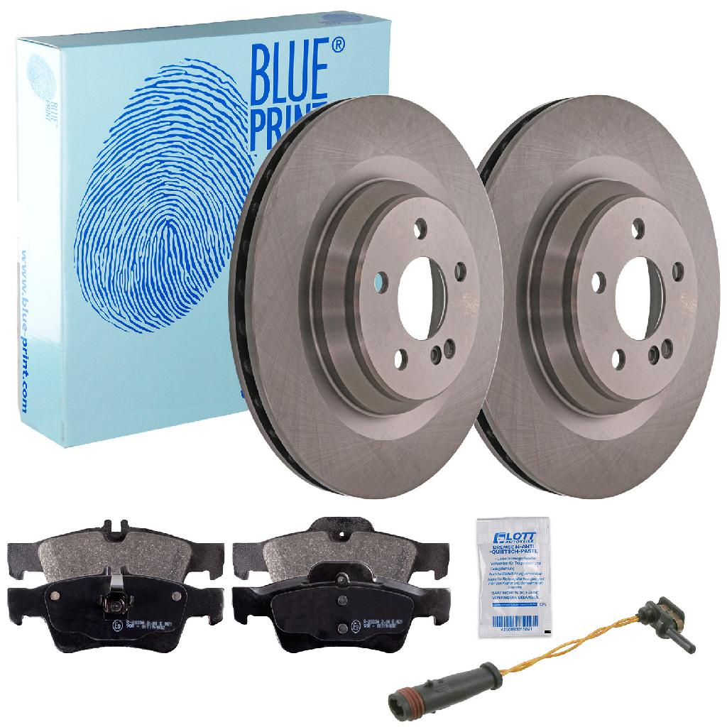 BLUE PRINT Bremsscheibe ADT343218 + Bremsbelagsatz, Scheibenbremse ADT342167