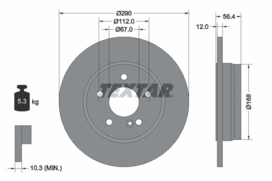 TEXTAR Bremsscheibe 92091103 + Bremsbelagsatz, Scheibenbremse 2130501 Bild TEXTAR Bremsscheibe 92091103 + Bremsbelagsatz, Scheibenbremse 2130501