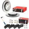BREMBO Bremsbelagsatz, Scheibenbremse P 50 125 + Bremsscheibe 09.B879.11 + Warnkontakt, Bremsbelagverschlei&szlig; A 00 377