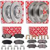 FEBI BILSTEIN Bremsbelagsatz, Scheibenbremse 177321 + Bremsbelagsatz, Scheibenbremse 116301 + Bremsscheibe 108575 + Bremsscheibe 108675