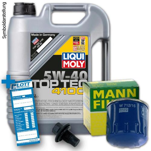 Ölwechsel Set 5L 5W40 Öl Motoröl LIQUI MOLY + MANN Ölfilter Bild Ölwechsel Set 5L 5W40 Öl Motoröl LIQUI MOLY + MANN Ölfilter