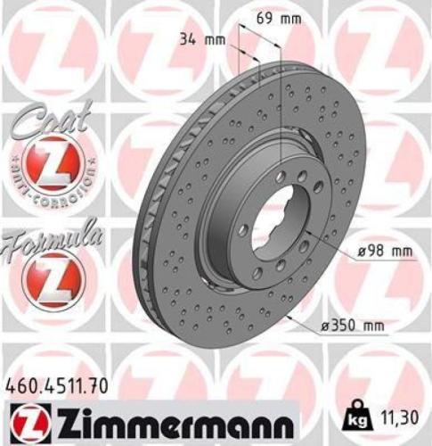 ZIMMERMANN Bremsscheibe 460.4511.70 + Bremsbelagsatz, Scheibenbremse 25983.180.1 + Bremsscheibe 460.4510.70 BREMBO Warnkontakt, Bremsbelagverschleiß A 00 502 Bild ZIMMERMANN Bremsscheibe 460.4511.70 + Bremsbelagsatz, Scheibenbremse 25983.180.1 + Bremsscheibe 460.4510.70 BREMBO Warnkontakt, Bremsbelagverschleiß A 00 502