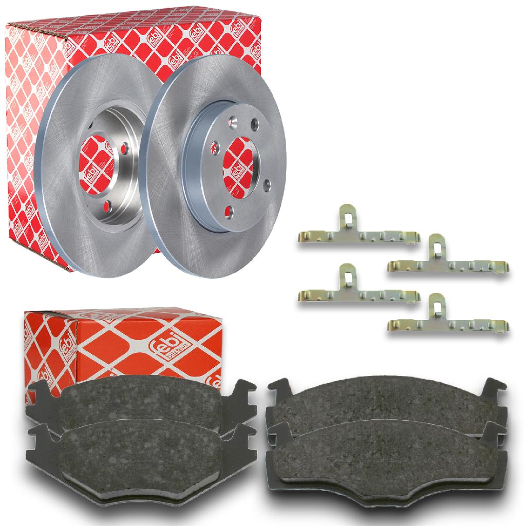 FEBI BILSTEIN Bremsbelagsatz, Scheibenbremse 16012 + Bremsscheibe 02121