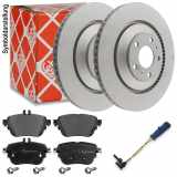 FEBI BILSTEIN Bremsbelagsatz, Scheibenbremse 16970 + Bremsscheibe 107224 + Warnkontakt, Bremsbelagverschleiß 39246